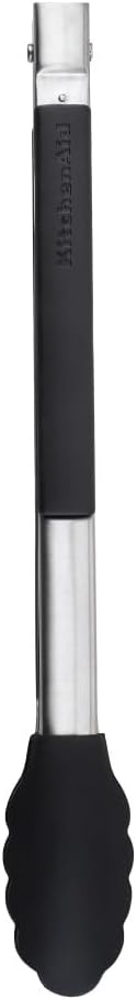 KitchenAid Silicone Tipped Side Lock Tongs, 30cm, Onyx Black, Carded