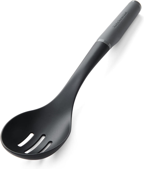 KitchenAid Slotted Spoon, Charcoal Grey, Carded