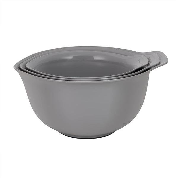 KitchenAid Nesting Mixing Bowls, Set of Three, Charcoal Grey, Sleeved