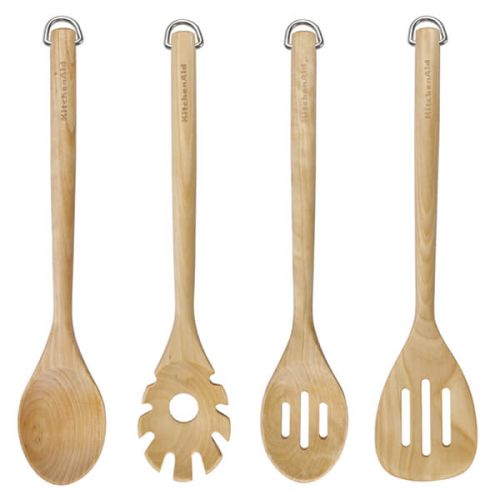 KitchenAid Birchwood Utensils, Set of Four, Carded